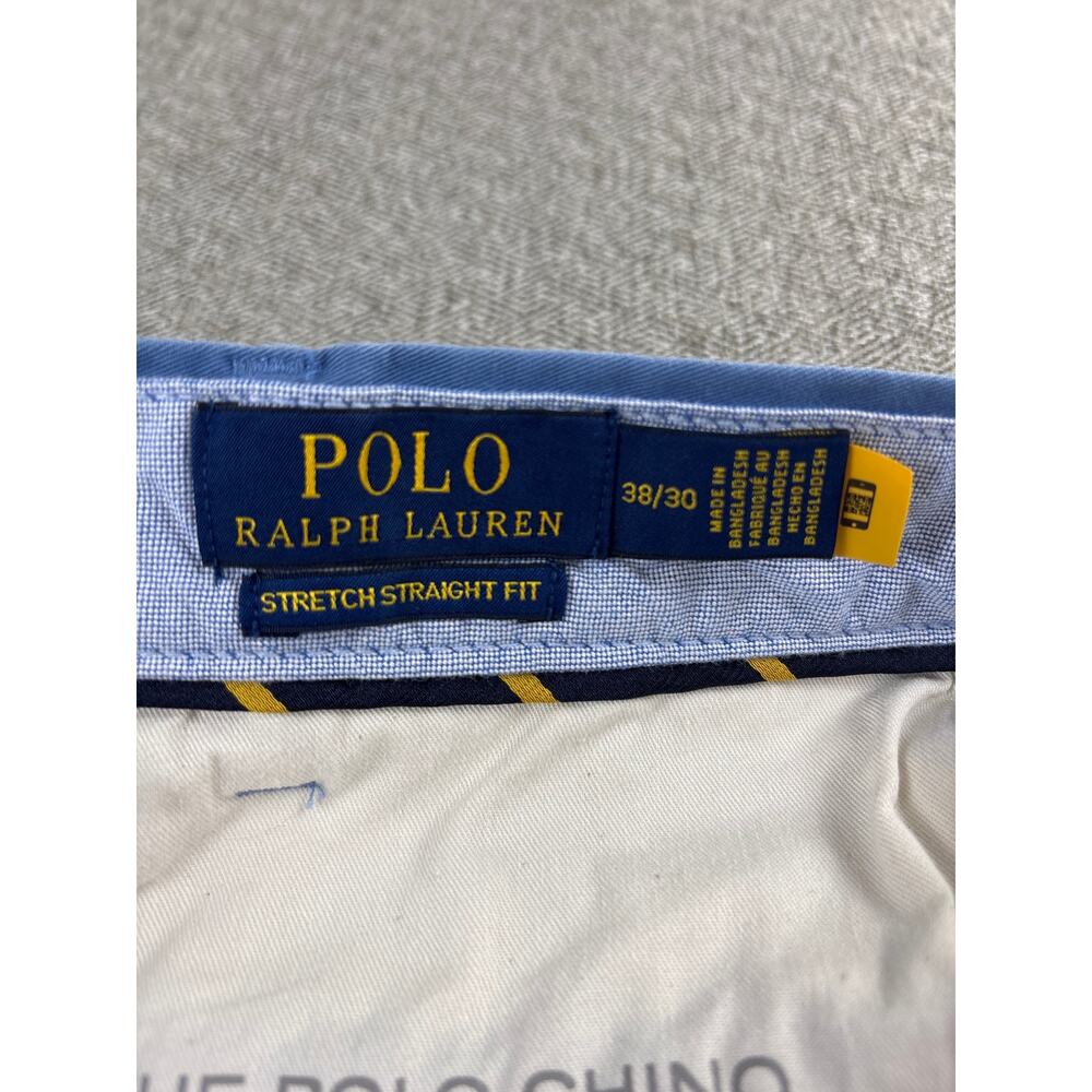 Polo Ralph Lauren Men's Sz 38/30 Blue Chino Pants Trousers Stretch Cotton - Picture 11 of 12
